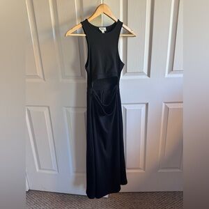 The Drop Lucy’s Whims Black Ribbed Mid-cut Midi Black Dress Size S